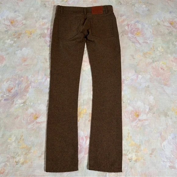 GUSTIN 48 Wool Herringbone Brown x Black 5 Pocket Pants 32 - Picture 3 of 9